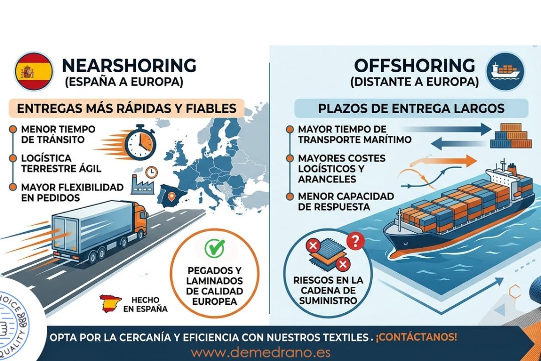 Nearshoring textil: rapidez, control y calidad para sectores que no pueden fallar